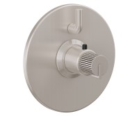 Round Trim Plate, Pinstripe Intaglio Handle, 1 Smaller Control
