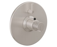 Round Trim Plate, Rivulet Intaglio Handle, 1 Smaller Control
