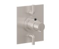 Square Trim Plate, Smooth Handle, 2 Smaller Controls