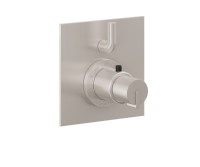 Square Trim Plate, Smooth Handle, 1 Smaller Control
