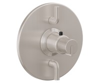Round Trim Plate, Knurled Handle, 2 Smaller Controls