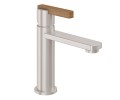 Single Hole Faucet with Front Teak Lever Handle, Straight Spout