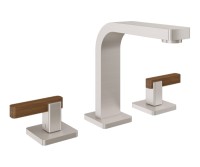Teak Lever Handle Sink Faucet, Curving Square Style Spout