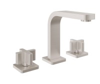 Metal Cross Handle Sink Faucet, Curving Square Style Spout
