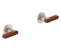 2 Handles with Round Base, Teak Lever