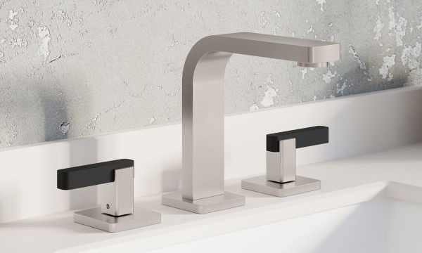 Modern Faucet Series with Metal Lever Handles, Split Finish