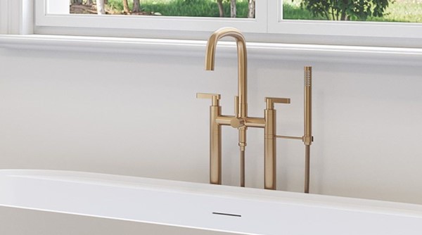 Modern 2 Leg Freestanding Tub Filler