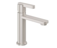 Single Hole Faucet with Front Metal Lever Handle, Straight Spout