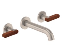 2 Teak Lever Handles, Tubular Spout