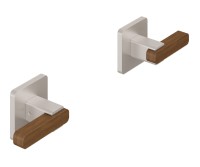 2 Handles with Square Base, Teak Lever