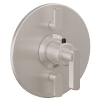 Round Back Plate, Metal Lever Handle, 2 Smaller Controls