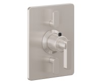 Rectangle Back Plate, Metal Lever Handle, 2 Smaller Controls