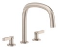 Tub Faucet Quad Arc Spout, Metal Lever Handles