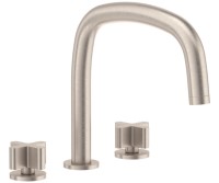 Tub Faucet Quad Arc Spout, Metal Cross Handles