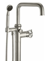 Industrial SteamPunk, Flat Quad Spout, Single Hole Tub Filler