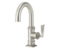 Single Hole Faucet with Curving Spout, Lever Side Handle