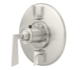 Round Trim Plate, Large Lever Handle, 2 Small Lever Controls