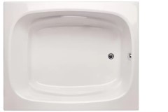 Wide Rectangle Tub, Oval Interior, End Drain, Armrests