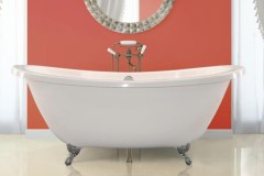 Oval Clawfoot Double Slipper Bathtub