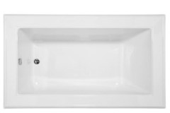 End Drain, Rectangle Tub, Step Style Rim