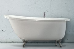 Oval Clawfoot Freestanding Tub, Raised Backrest