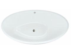 Oval, Center Drain Bath, 2 Raised Backrests