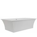 Freestanding Rectangle Tub, Curving Sides, Center Side Drain