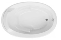 Oval Tub, Raised Headrest, End Drain, Armrests