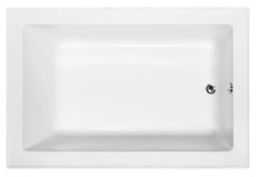 Rectangle Tub with End Drain, Wide Rim