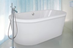 Oval Freestanding Tub, Flat Overlapping Rim