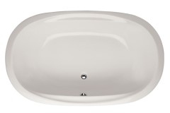 Oval Tub, Center Side Drain, Raised Rim