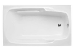 Rectangle Bath, Oval Interior, Armrests, End Drain