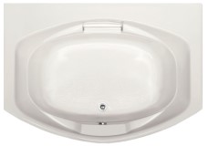 Rectangle Tub with Curving Front, Center Side Drain