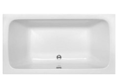 Rectangle Tub, Rounded Interior Corners, Center Side Drain