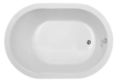 Oval Tub, End Drain, Modern Flat Rim