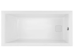 Modern Rectangle Tub, End Drain with Hidden Drain Cover