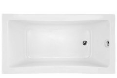 Rectangle Bath, End Drain, Curved Interior Sides