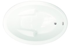 Oval Tub, Armrests, End Drain, Wide Rim