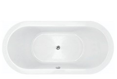 Sleek Oval, Center Drain, Soaking Bath