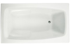 Rectangle Tub, Rounded Interior Corners, End Drain, Armrests