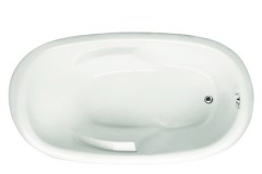 Oval Tub, Armrests, Raised Backrest, End Drain