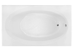 Rectangle Tub with Oval Bathing Area, End Drain