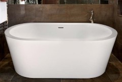 Oval Freestanding Tub, Angled Sides, Center Side Drain