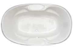 Oval Bath, Center Side Drain, 4 Armrests