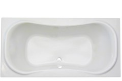 Rectangle Tub, Oval Interior, Center Side Drain, Raised Backrests