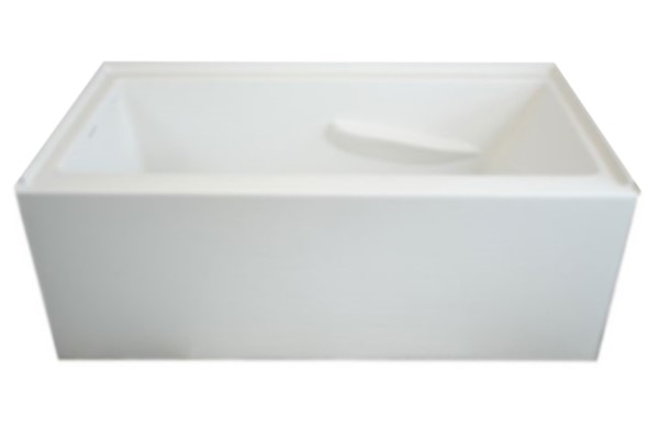 Rectangle Tub with End Drain, Arm Rests, Front Skirt & Tile Flange