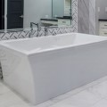 Rectangle Freestanding Tub with Wide Rim for Faucet