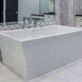 Rectangle Freestanding Tub with Wide Rim for Faucet