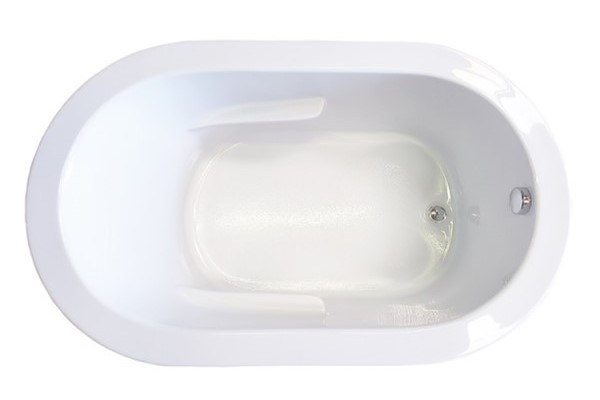 Oval End Drain Bath with Armrests