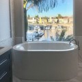 Oval Freestanding Tub with Wide, Flat Rim